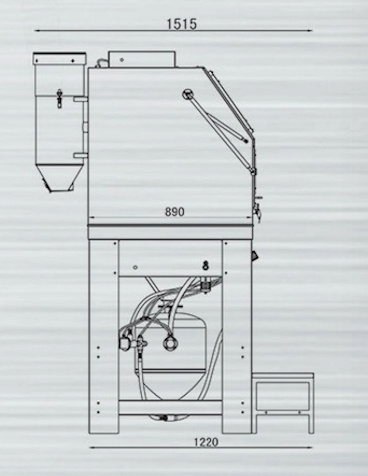 990L High Pressure Cabinet Sandblaster
